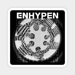 ENHYPEN Group black & white with logo Magnet