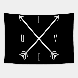 love arrow white Tapestry