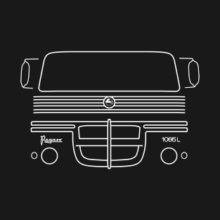 Classic 1960s-1970s Pegaso 1065 lorry white outline graphic T-Shirt