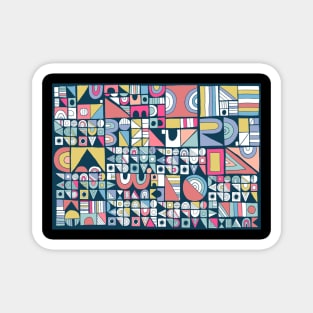 Modern Abstract Geometric Pattern Magnet