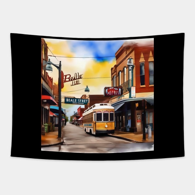 Memories of Memphis - Beale Street Tapestry by Oldetimemercan