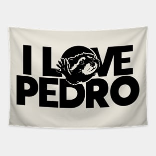 Pedro Raccoon - I LOVE PEDRO | MEME | White Tapestry