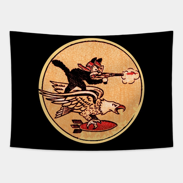 Cat Gunner Tapestry by Midcenturydave