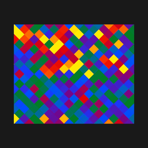 Gay Pride Checkered Squares Gradient by VernenInk