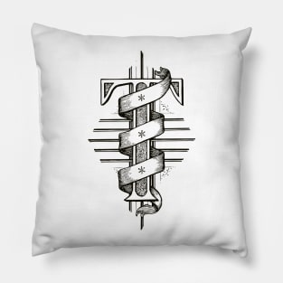 Monogram T Pillow