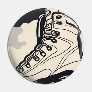 Rugged Hiking Boot Illustration No. 839 Pin