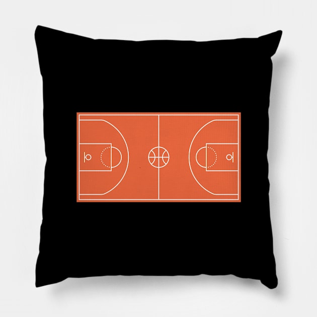 BASKETBALL COURT Pillow by encip