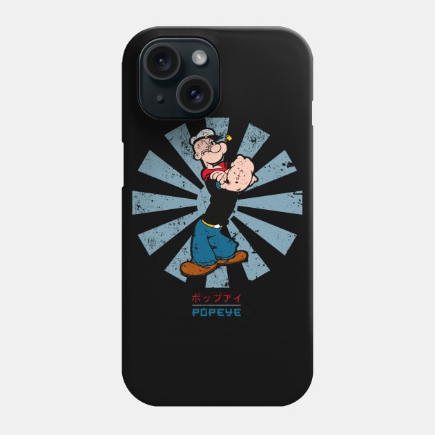 Popeye Retro Japanese Phone Case by Nova5