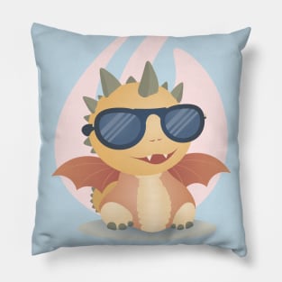 Baby Dragon with Sunglasses Pillow