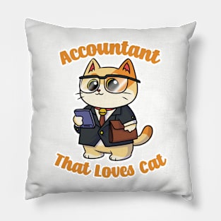 Accountant That Loves Cat Pillow