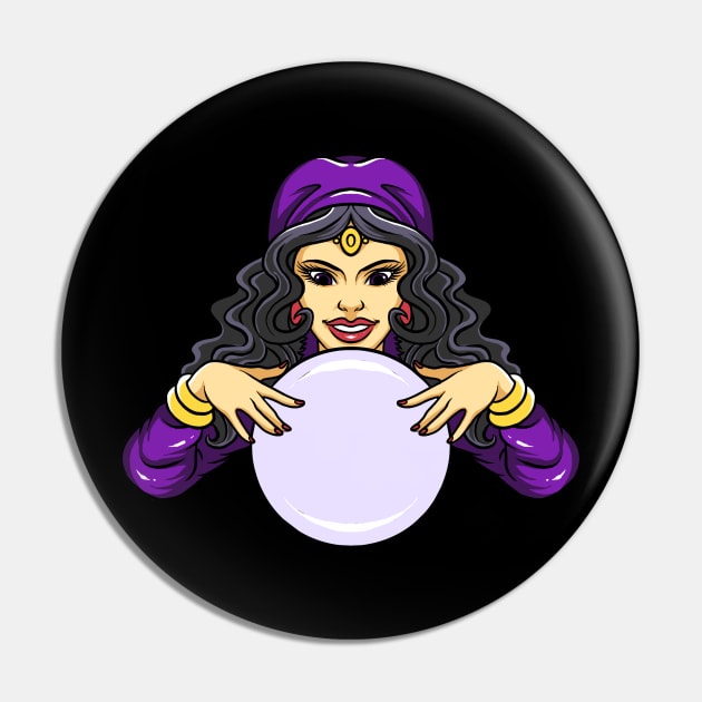 Fortune Teller Spiritual Pin by fromherotozero