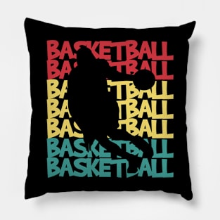 Retro Basketball Player Pillow