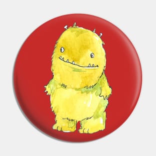 Yellow Watercolor Monster Pin