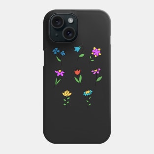 Hand Drawn Flowers clipart Phone Case