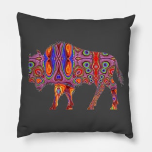 Tie Dye Bison Pillow