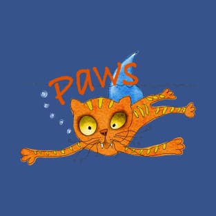 Funny Cat Paws Design T-Shirt