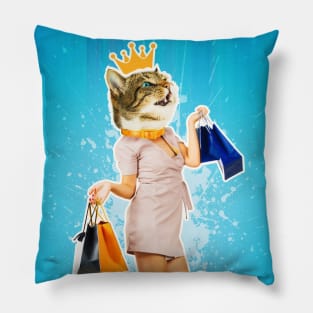 kitten contemporary art Pillow