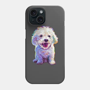 Cute Bichon Frise by Robert Phelps Phone Case