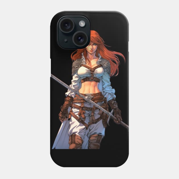 Anime Red Sonja Warrior Queen Phone Case by ForbiddenGeek