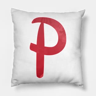 p Inspired Silhouette Pillow