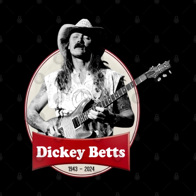 Retro Dickey betts 1943 - 2024 by Wkenca Barada