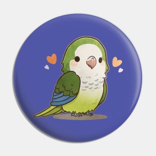 Green Quaker Parrot Pin