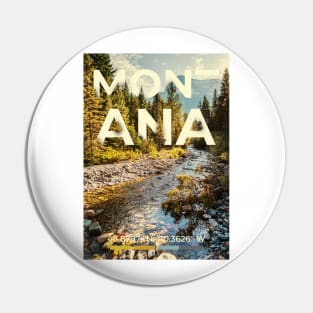 Montana Travel Poster Pin