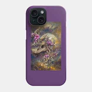 Dragon Skull with Flowers Phone Case