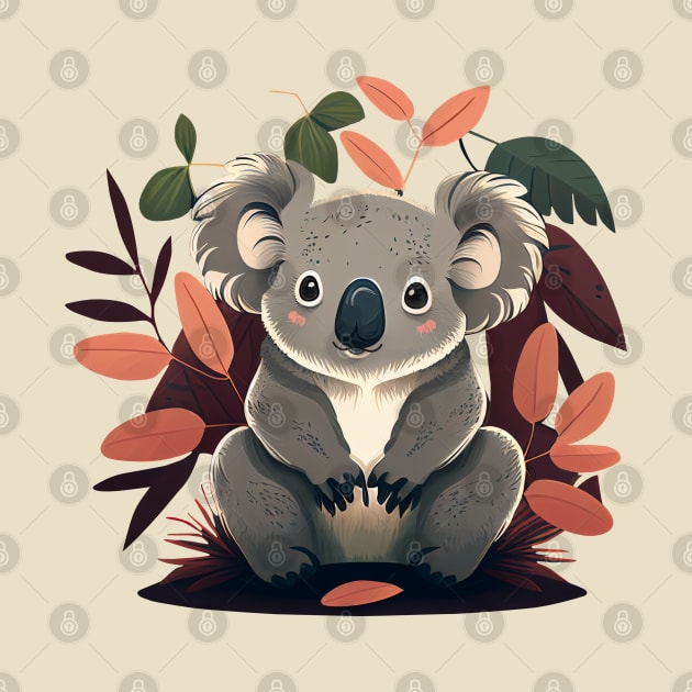 Baby Koala Sitting - Cute by Bondoboxy