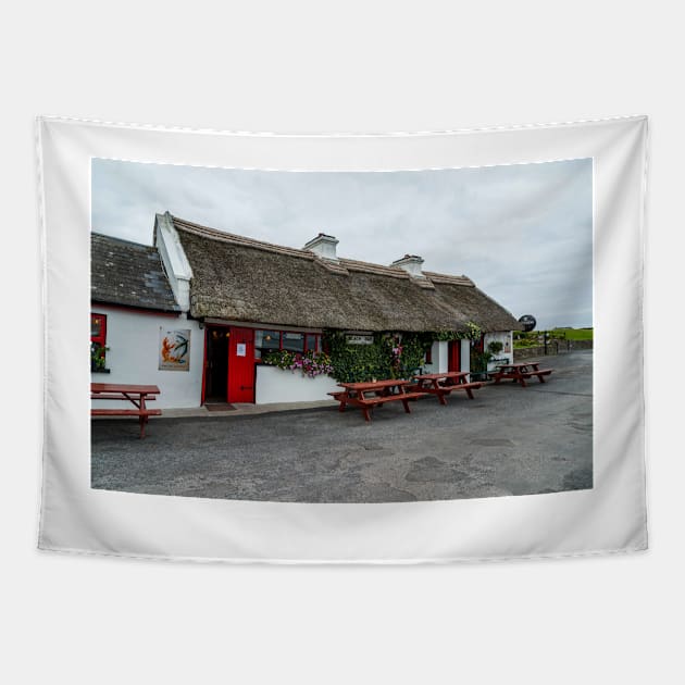 The Beach Bar, Aughris Head, Sligo, Ireland Tapestry by mbangert