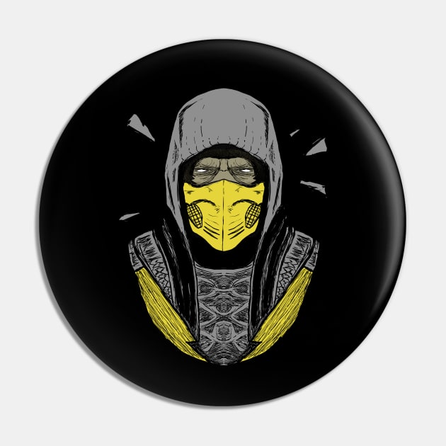 Yellow Ninja Pin by DeathAnarchy