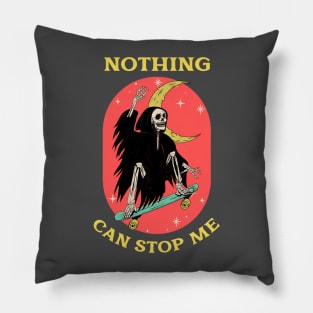 Skater Skating Skateboard Skateboarding Grim Reaper Pillow