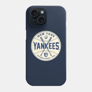 New York Yankees Crossed Bats by Buck Tee Phone Case