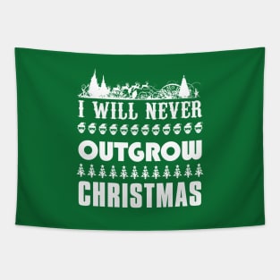 I Love Christmas Nostalgic Retro Ugly Christmas Sweater Slogan Tapestry