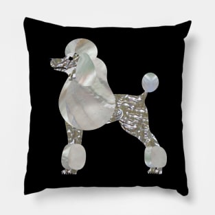 Luxury Pearl and Abalone Poodle Pillow