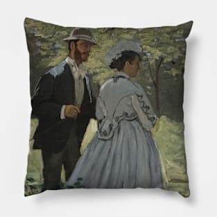 Bazille and Camille by Claude Monet, 1865 Pillow