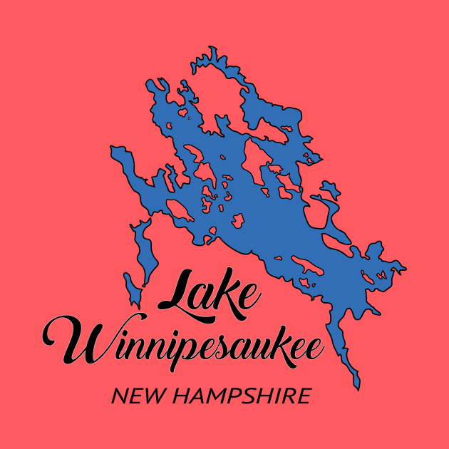 Lake Winnipesaukee New Hampshire (Blue) by ACGraphics