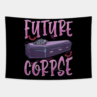 Future Corpse Funny Coffin Pastel Emo Goth Tapestry