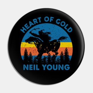 Neil Heart Of Gold Retro Pin