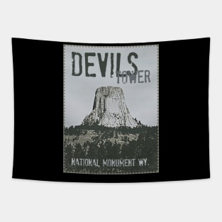 Devil's Tower Stamp Tapestry