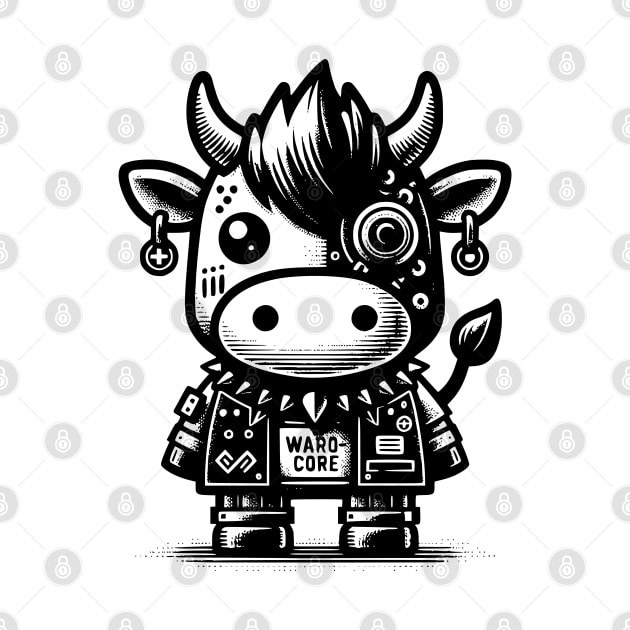 Gothic Punk Cow by DreamSage