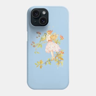 Forest fairy with a bird Phone Case