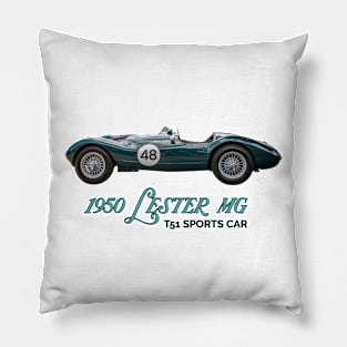 1950 Lester MG T51 Sports Car Pillow