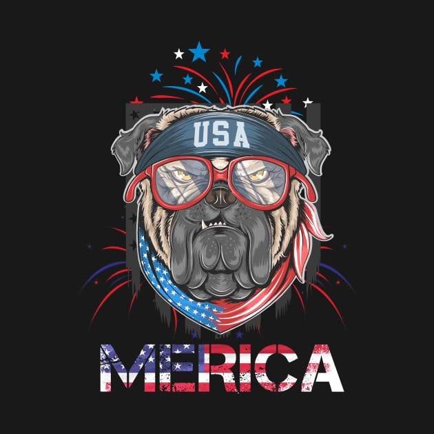 Cute Dog Merica Memorial Day Patriot by CoolFuture