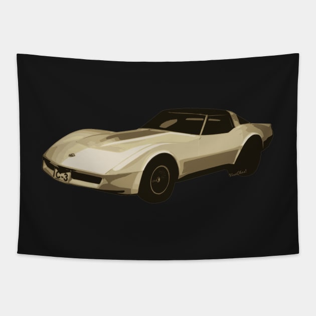 1982 Chevrolet Corvette Tapestry by vivachas