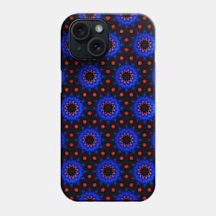 Dark Dramatic Blue and Red Pattern Phone Case