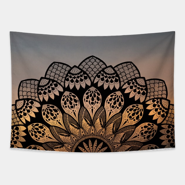 Mandala The Sunrise Series 002 Tapestry by abcdefgrace