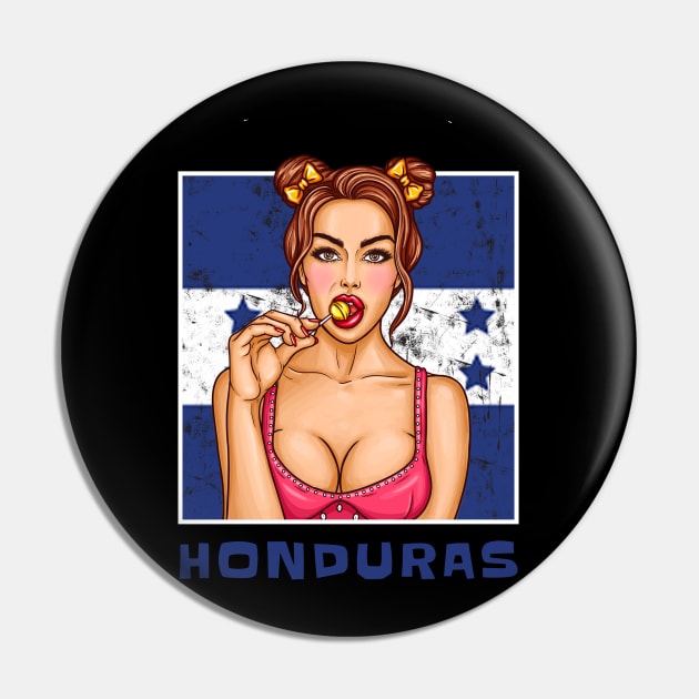 Proud Honduras Flag, Honduras gift heritage, Honduran girl Boy Friend Hondureño Catracha Pin by JayD World