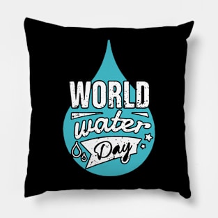 water conservation on world water day Pillow