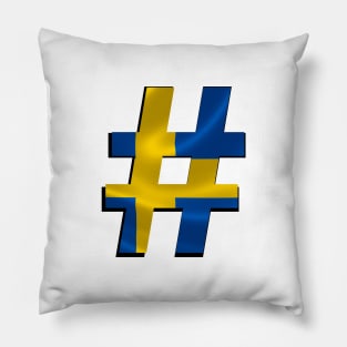 Hashtag Flag - Sweden Pillow